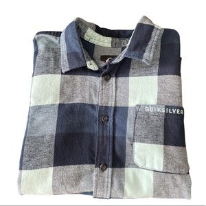 Quicksilver flannel button down shirt
